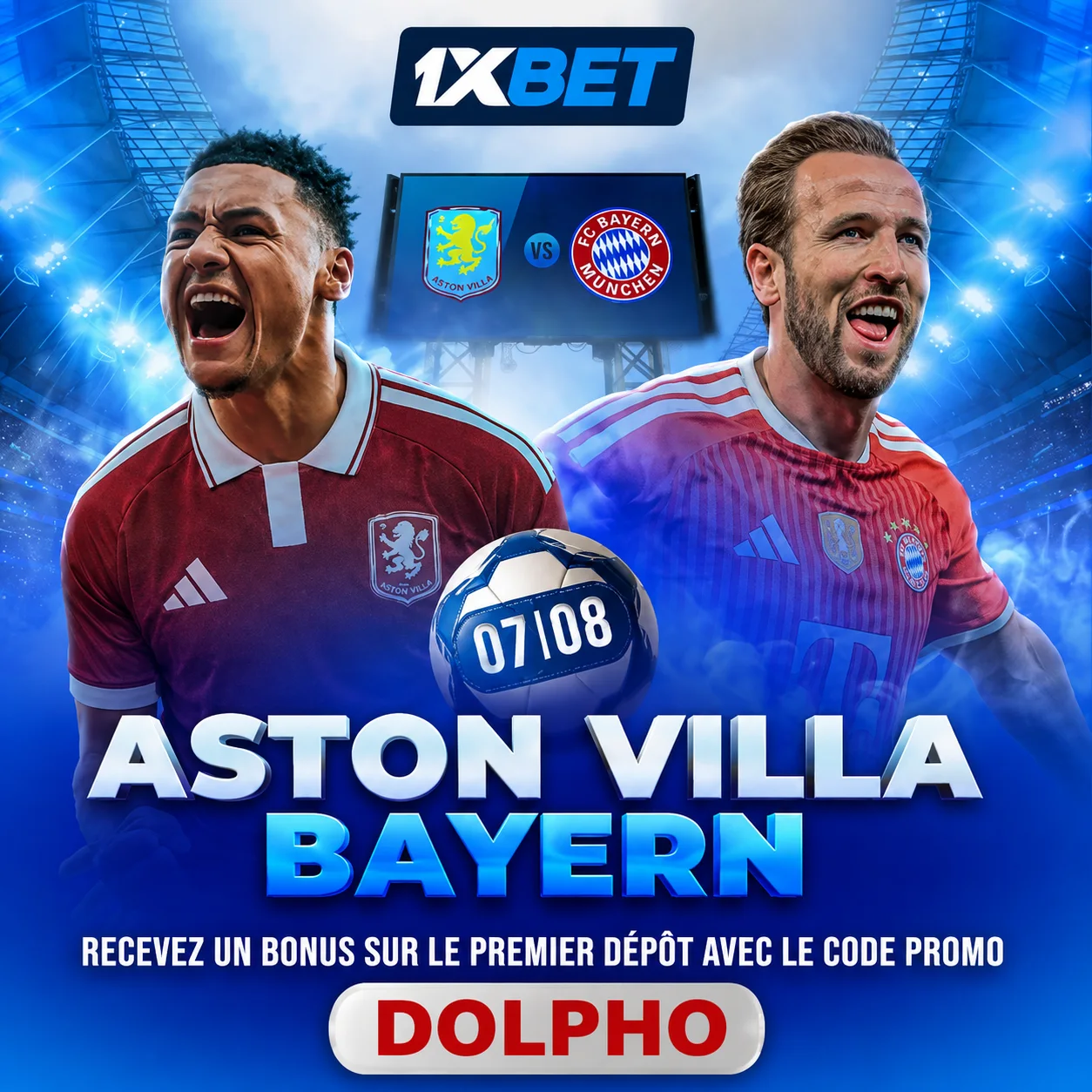 Stratégie de mise et match de football avec le code DOLPHO sur 1XBET